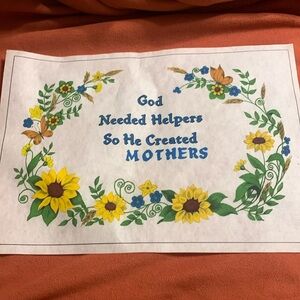 Vintage Felt Painting “GOD NEEDED …. Created MOTHERS”